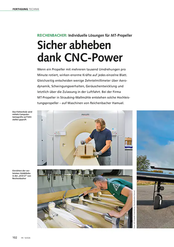 Vorschaubild des Artikels Sicher abheben dank CNC-Power